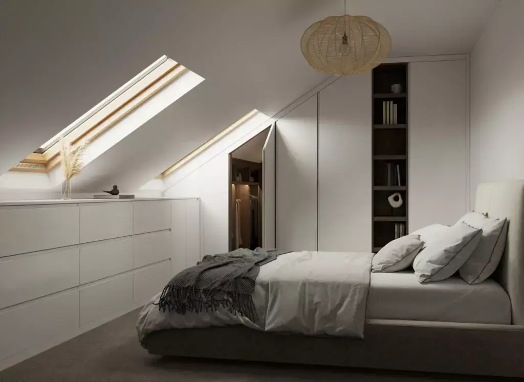 Schlafzimmer, Flur, Dachschräge, Büro – Einbauschränke, wo Sie sie brauchen
Einbauschränke sind überall dort sinnvoll, wo herkömmliche Möbel an ihre Grenzen stoßen. Im Schlafzimmer lassen sich ganze Wände zur Schrankfläche machen, ohne dass der Raum überladen wirkt. Im Flur verbinden wir Garderobe, Schuhschrank, Sitzbank und Stauraum zu einem klaren, durchgängigen Möbel. Unter Dachschrägen entsteht Stauraum für Dinge, die sonst keinen festen Platz haben, und im Homeoffice oder Büro helfen Einbauschränke dabei, Technik, Unterlagen und Materialien unsichtbar und doch gut zugänglich zu organisieren. Jede Lösung ist dabei auf den jeweiligen Raum zugeschnitten – in Abmessung, Innenleben und Optik.